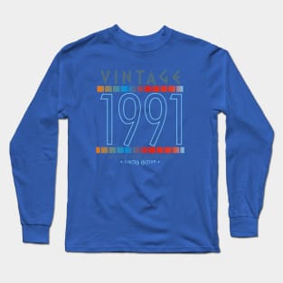 29th Birthday T-Shirt - Vintage 1991 Long Sleeve T-Shirt